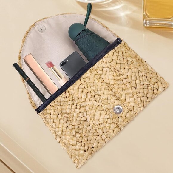 Eco-Friendly Natural Straw Handbag - Perfect for Beach and Casual Outings - Picture 7 of 8